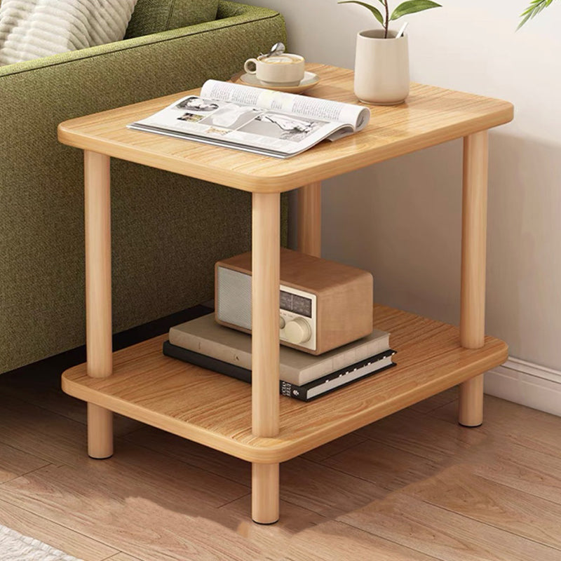 Modern Style Cocktail Table Artificial Wood Wood/white Coffee Table with Storage Rack