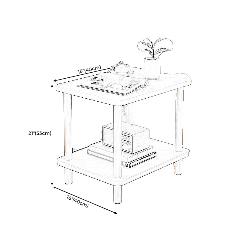 Modern Style Cocktail Table Artificial Wood Wood/white Coffee Table with Storage Rack