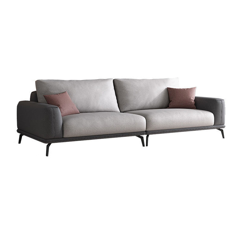 Faux Leather Pillow Back Sectionals/Sofa with Square Arm for Living Room