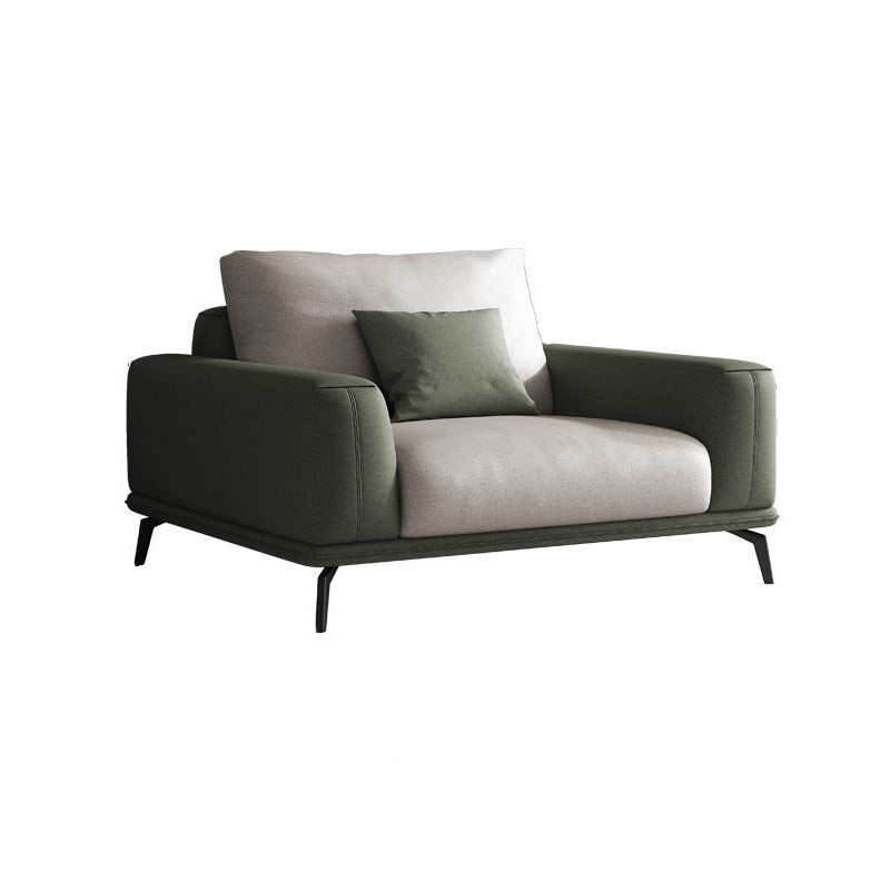 Faux Leather Pillow Back Sectionals/Sofa with Square Arm for Living Room