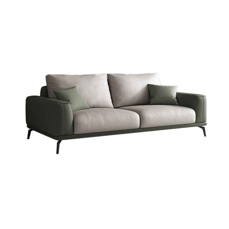 Faux Leather Pillow Back Sectionals/Sofa with Square Arm for Living Room