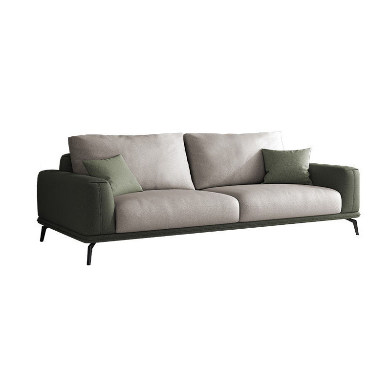 Faux Leather Pillow Back Sectionals/Sofa with Square Arm for Living Room