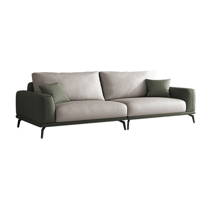 Faux Leather Pillow Back Sectionals/Sofa with Square Arm for Living Room