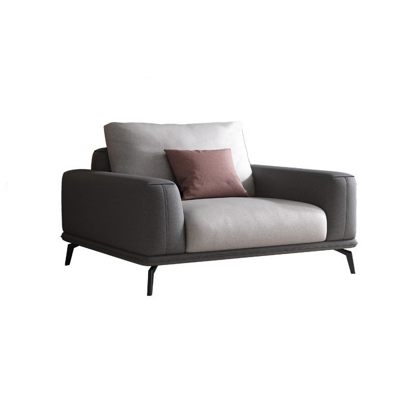 Faux Leather Pillow Back Sectionals/Sofa with Square Arm for Living Room