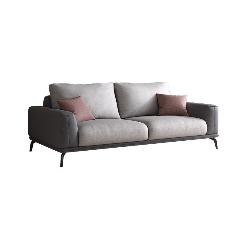 Faux Leather Pillow Back Sectionals/Sofa with Square Arm for Living Room