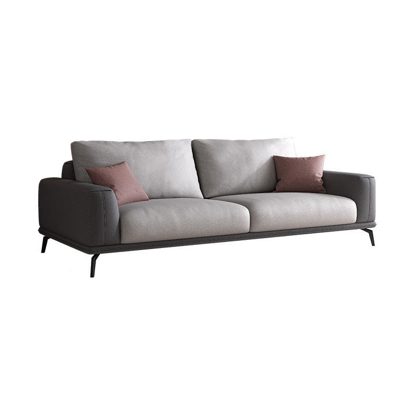 Faux Leather Pillow Back Sectionals/Sofa with Square Arm for Living Room
