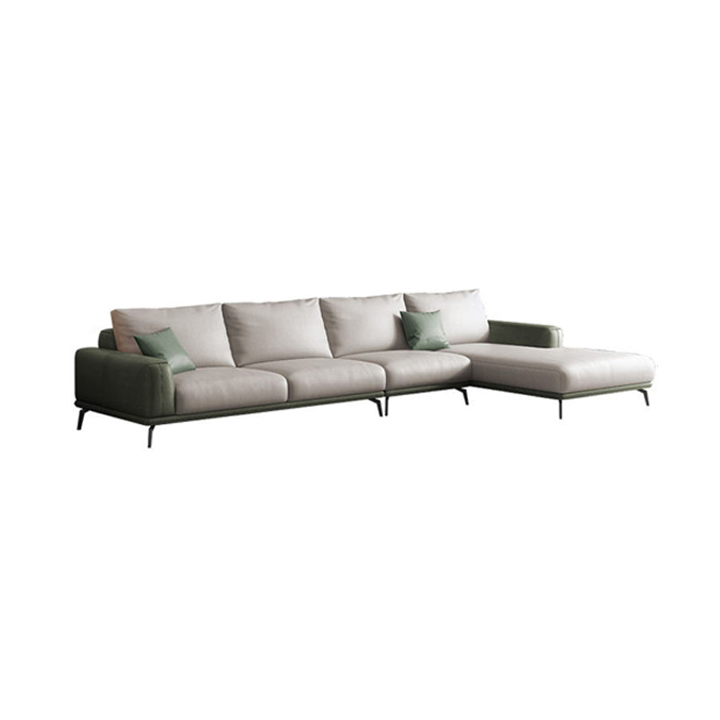 Faux Leather Sectionals/Sofa with Square Arm for Living Room