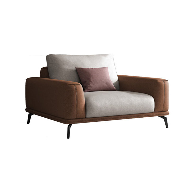 Faux Leather Sectionals/Sofa with Square Arm for Living Room