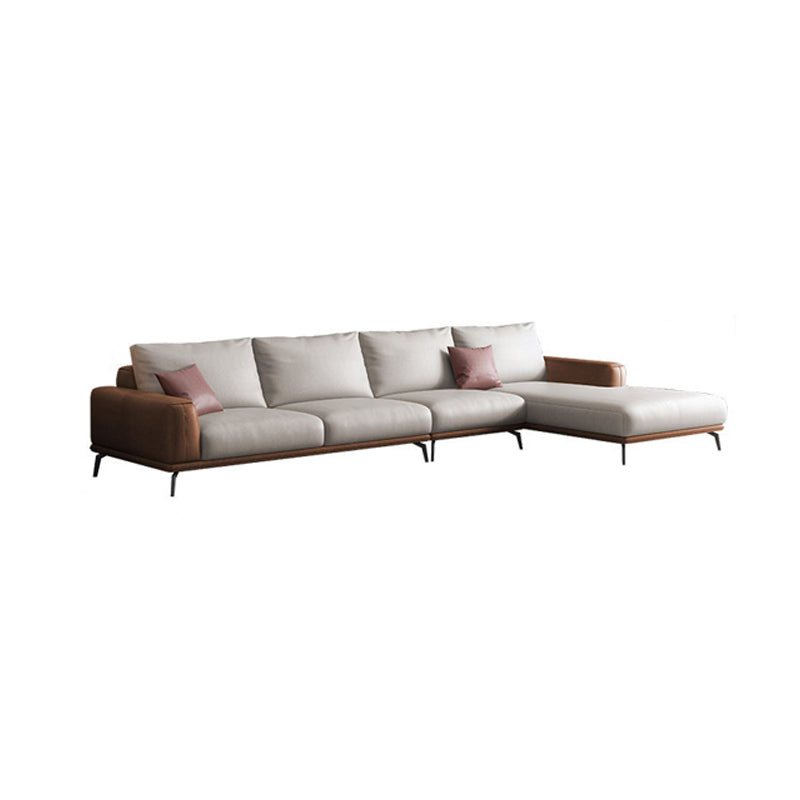 Faux Leather Sectionals/Sofa with Square Arm for Living Room