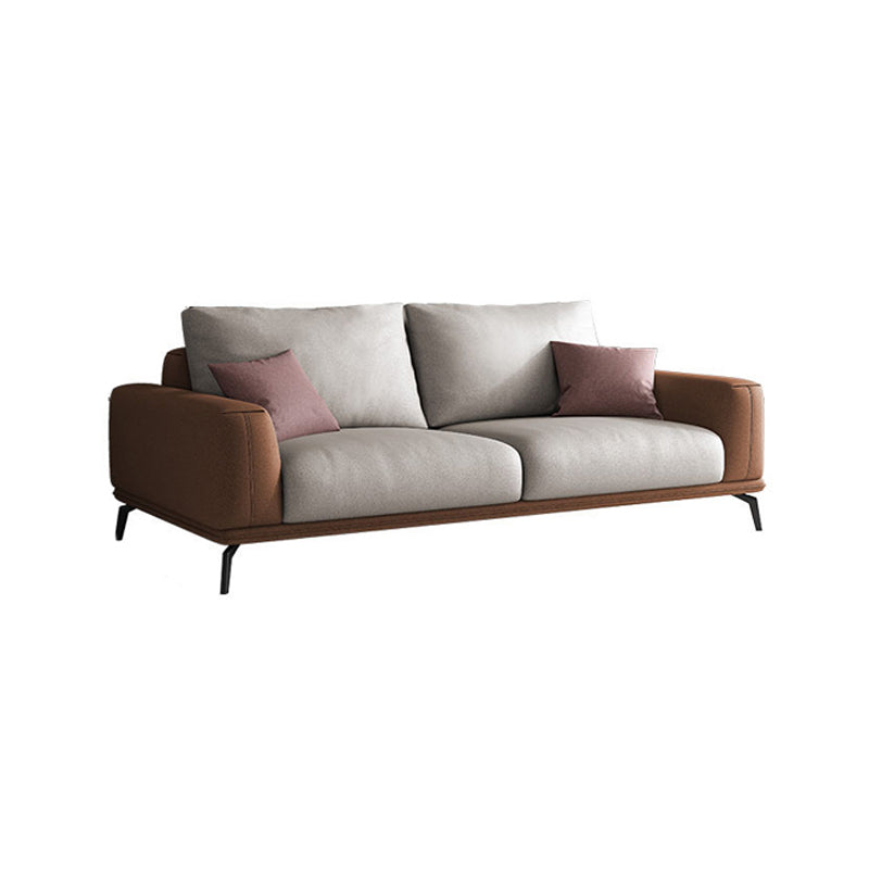 Faux Leather Sectionals/Sofa with Square Arm for Living Room
