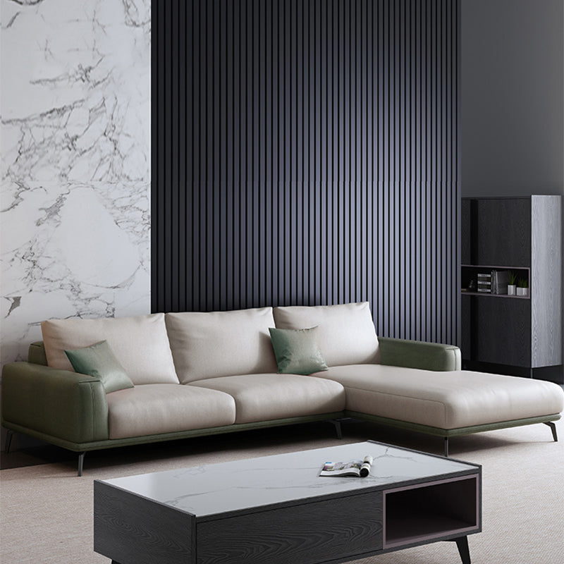 Faux Leather Sectionals/Sofa with Square Arm for Living Room