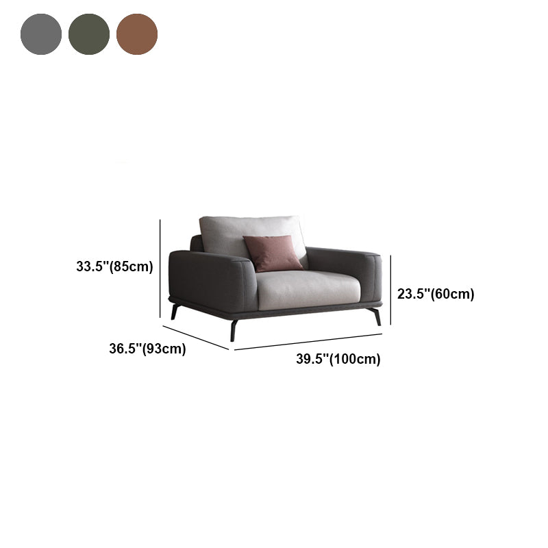 Faux Leather Sectionals/Sofa with Square Arm for Living Room