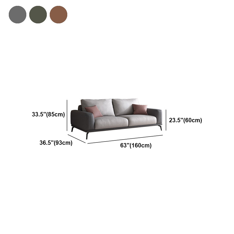 Faux Leather Sectionals/Sofa with Square Arm for Living Room