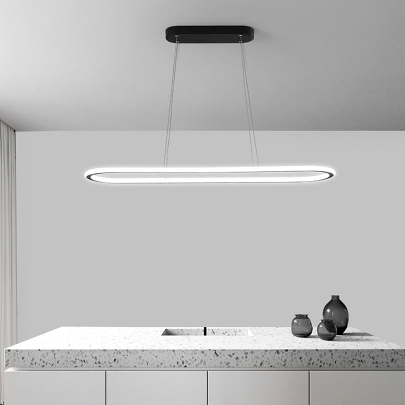 Nordic Minimalist Island Light Modern LED Pendant Lamp with Silica Gel Shade
