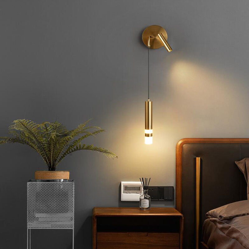 Metal Cylinder Wall Sconce Lighting Modern Style Multi Lights Wall Mounted Reading Lights