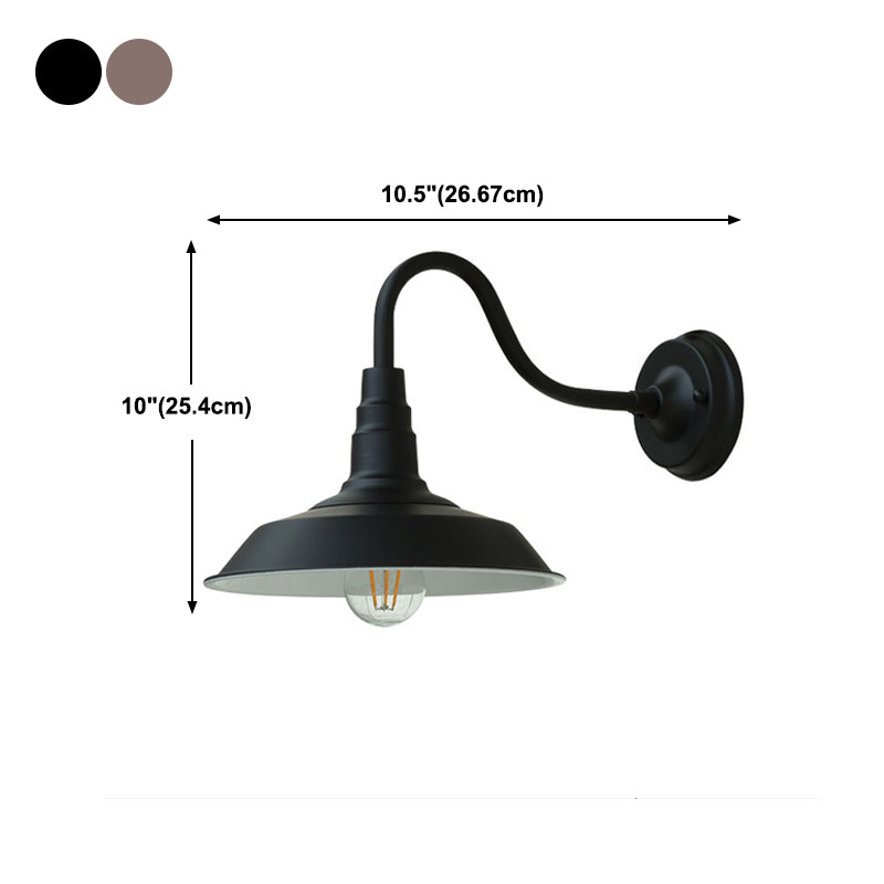 Metal Barn Wall Sconce Lighting Industrial Style 1 Light Wall Lamps