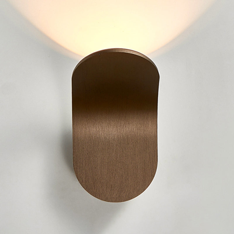 Metal Oval Shade Wall Sconce Modern Style 1-Light Wall Mounted Light