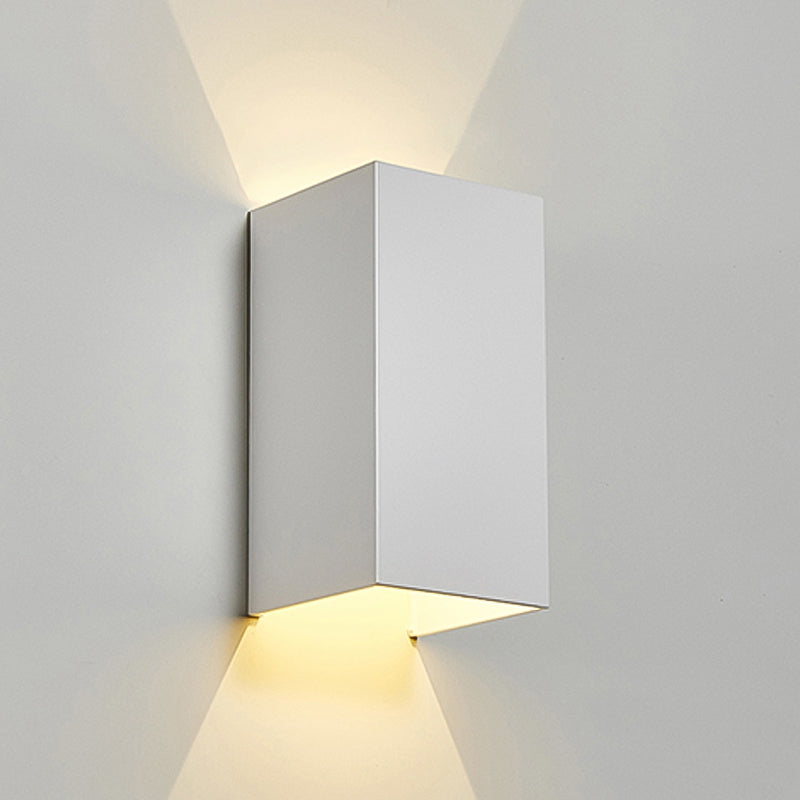 Square Shade Metal Wall Sconce Modern Style 2-Lights Wall Mount Light