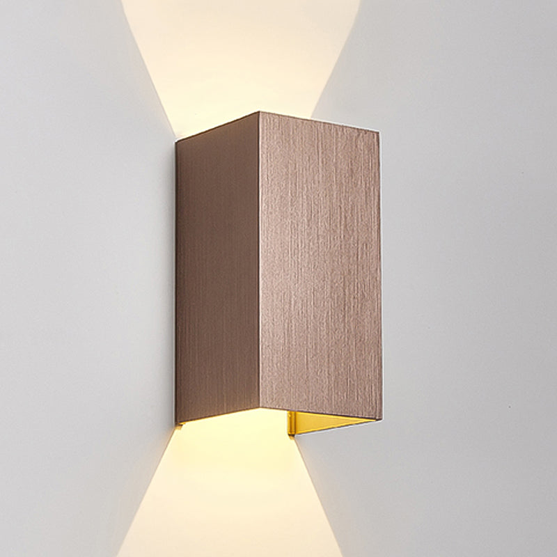 Square Shade Metal Wall Sconce Modern Style 2-Lights Wall Mount Light