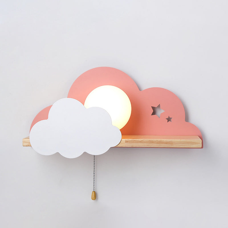 Modern Style Wooden Wall Light Fixture Creative Wall Light Sconce for Child's Room