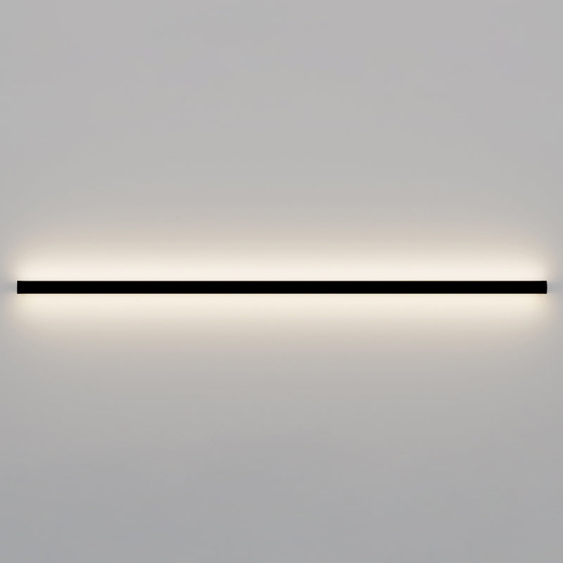 Metal Linear Shape Wall Lighting Modern Style 1 Light Wall Mounted Light Fixture in Black