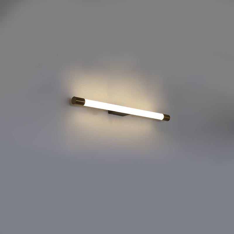 Metal Linear Shape Wall Lighting Modern Style 1 Light Wall Mounted Light Fixture in Gold