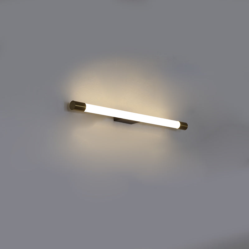 Metal Linear Shape Wall Lighting Modern Style 1 Light Wall Mounted Light Fixture in Gold