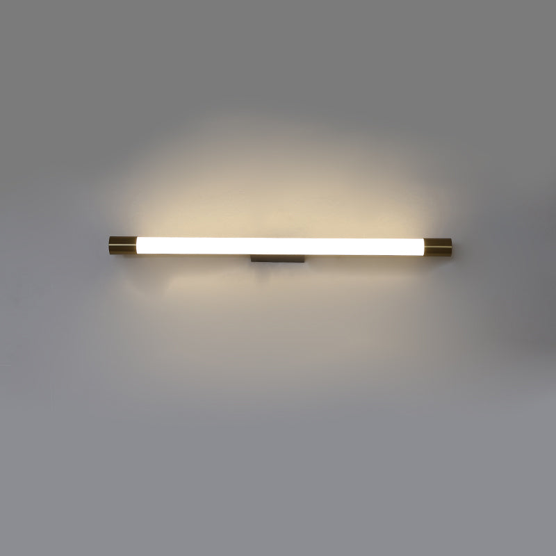 Metal Linear Shape Wall Lighting Modern Style 1 Light Wall Mounted Light Fixture in Gold