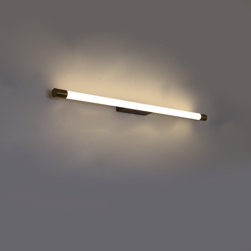 Metal Linear Shape Wall Lighting Modern Style 1 Light Wall Mounted Light Fixture in Gold