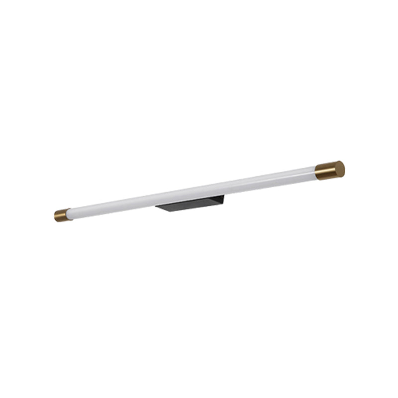 Metal Linear Shape Wall Lighting Modern Style 1 Light Wall Mounted Light Fixture in Gold