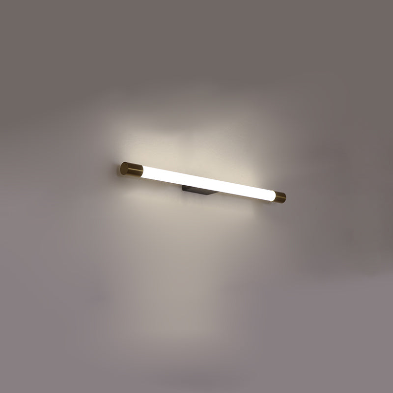 Metal Linear Shape Wall Lighting Modern Style 1 Light Wall Mounted Light Fixture in Gold