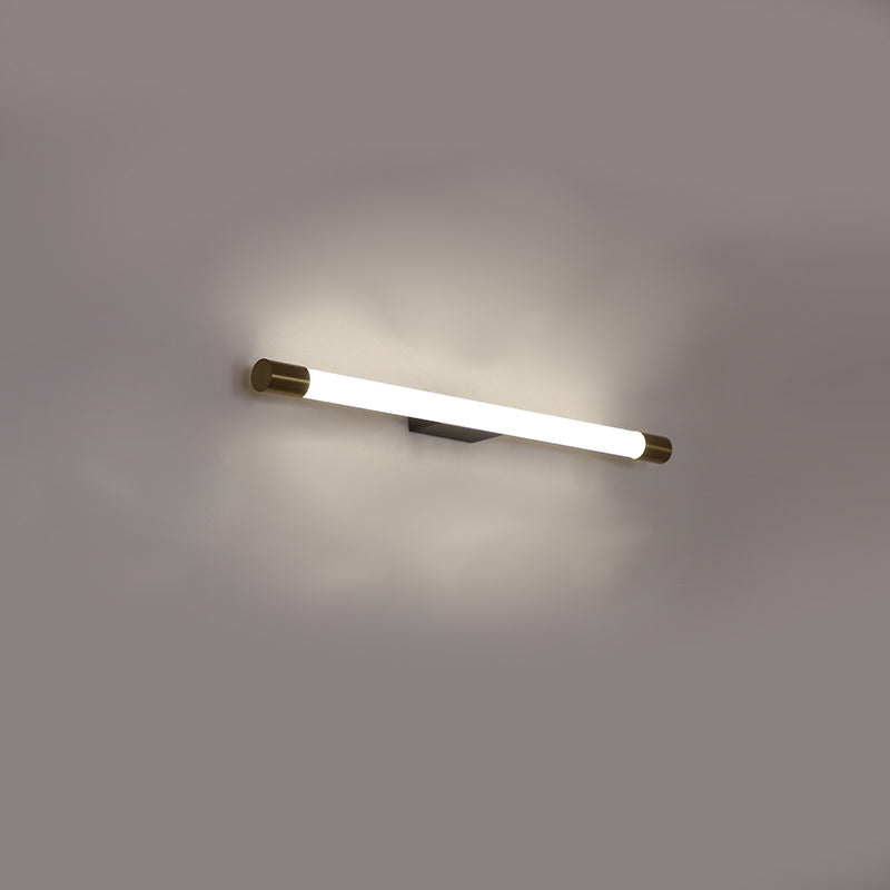 Metal Linear Shape Wall Lighting Modern Style 1 Light Wall Mounted Light Fixture in Gold