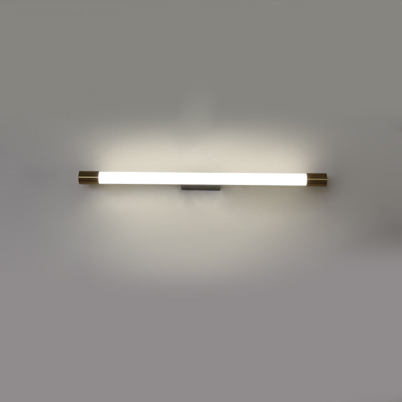 Metal Linear Shape Wall Lighting Modern Style 1 Light Wall Mounted Light Fixture in Gold
