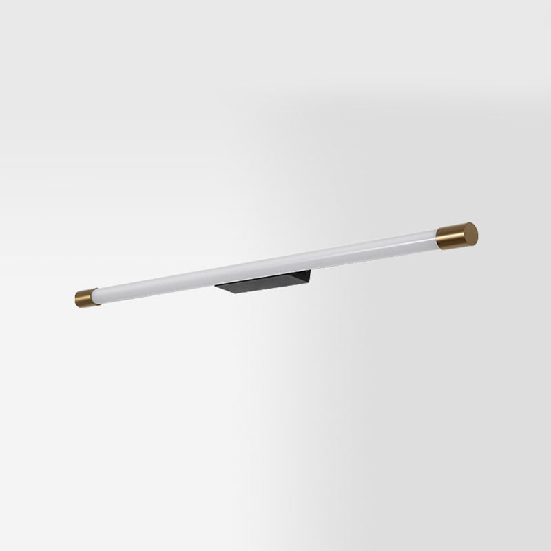 Metal Linear Shape Wall Lighting Modern Style 1 Light Wall Mounted Light Fixture in Gold