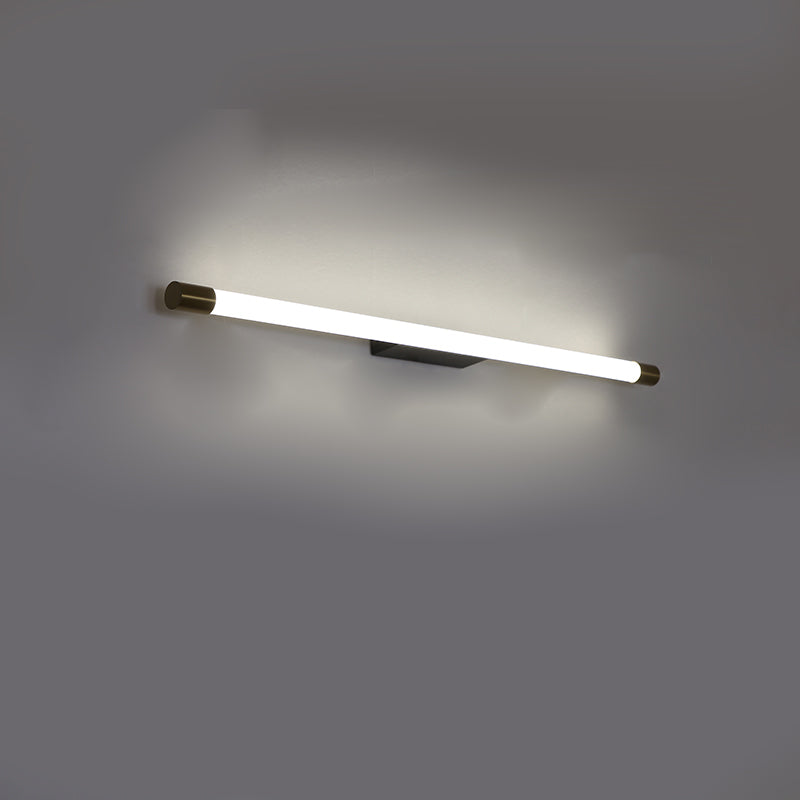 Metal Linear Shape Wall Lighting Modern Style 1 Light Wall Mounted Light Fixture in Gold