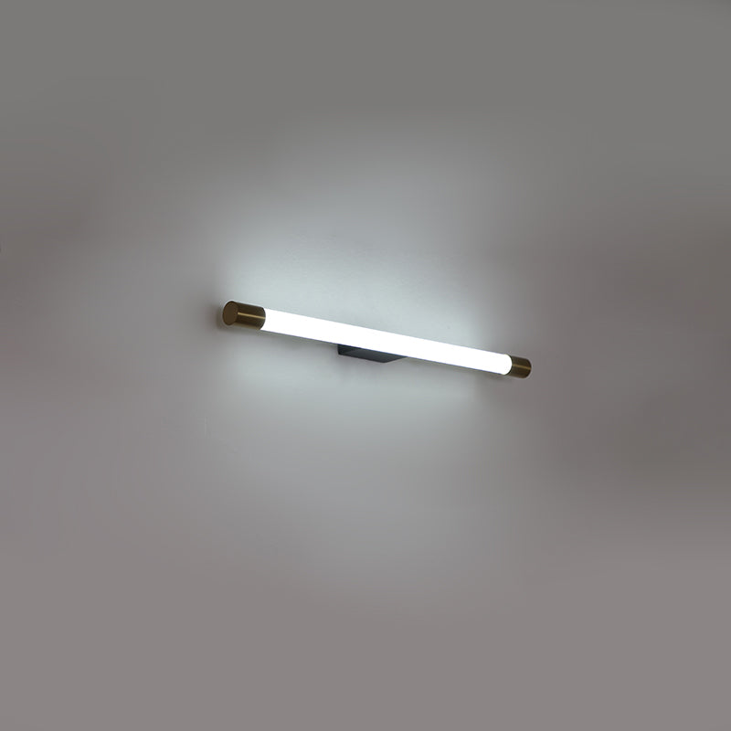 Metal Linear Shape Wall Lighting Modern Style 1 Light Wall Mounted Light Fixture in Gold