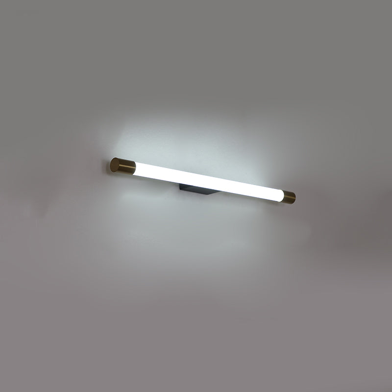 Metal Linear Shape Wall Lighting Modern Style 1 Light Wall Mounted Light Fixture in Gold