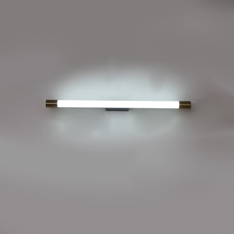 Metal Linear Shape Wall Lighting Modern Style 1 Light Wall Mounted Light Fixture in Gold