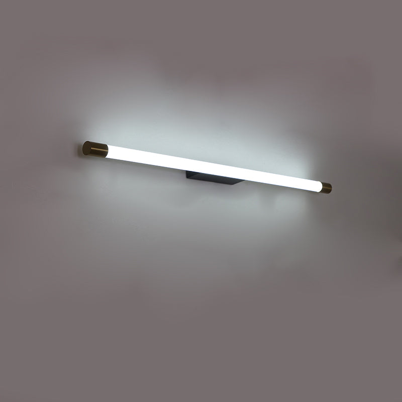 Metal Linear Shape Wall Lighting Modern Style 1 Light Wall Mounted Light Fixture in Gold