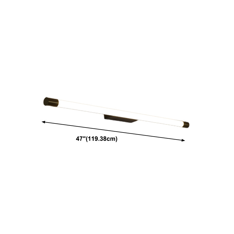 Metal Linear Shape Wall Lighting Modern Style 1 Light Wall Mounted Light Fixture in Gold