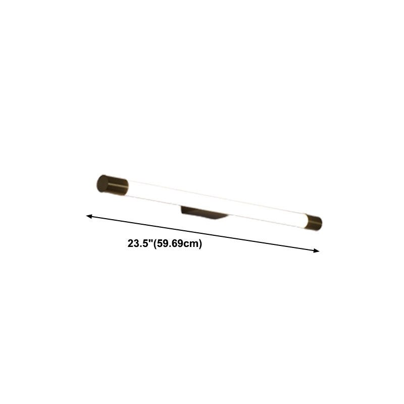 Metal Linear Shape Wall Lighting Modern Style 1 Light Wall Mounted Light Fixture in Gold