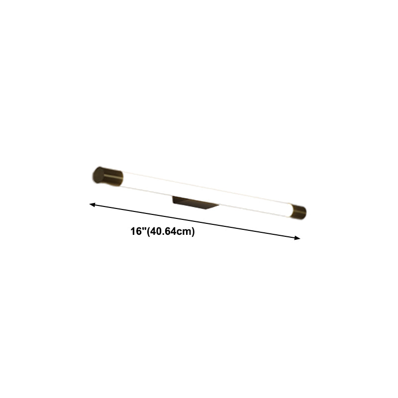 Metal Linear Shape Wall Lighting Modern Style 1 Light Wall Mounted Light Fixture in Gold