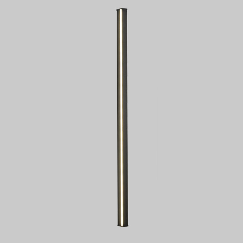 Metal Linear Shape Wall Lighting Modern Style 1 Light Wall Mounted Light Fixture in Black
