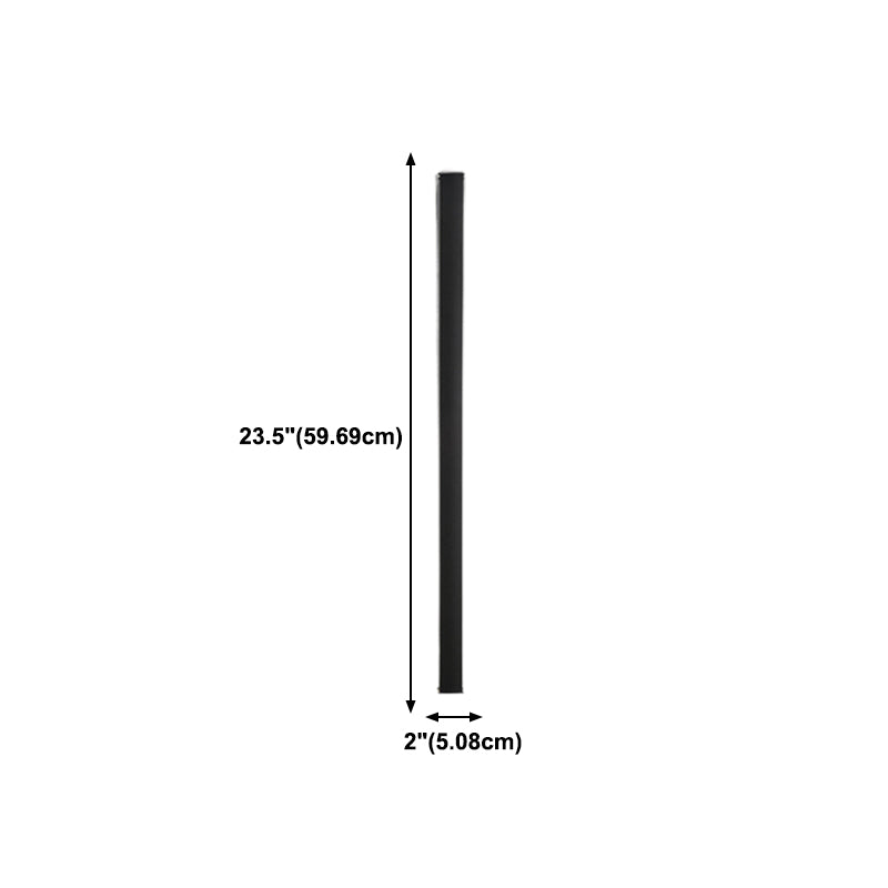 Metal Linear Shape Wall Lighting Modern Style 1 Light Wall Mounted Light Fixture in Black