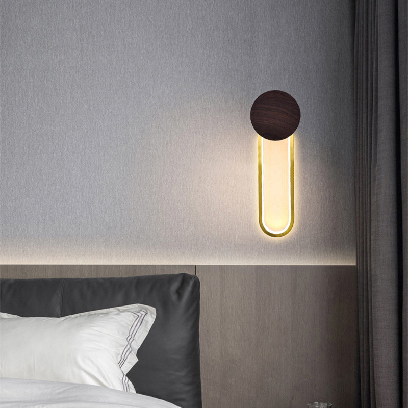 Metal Geometric Shape Wall Lighting Modern Style 1 Light Wall Mounted Light Fixture