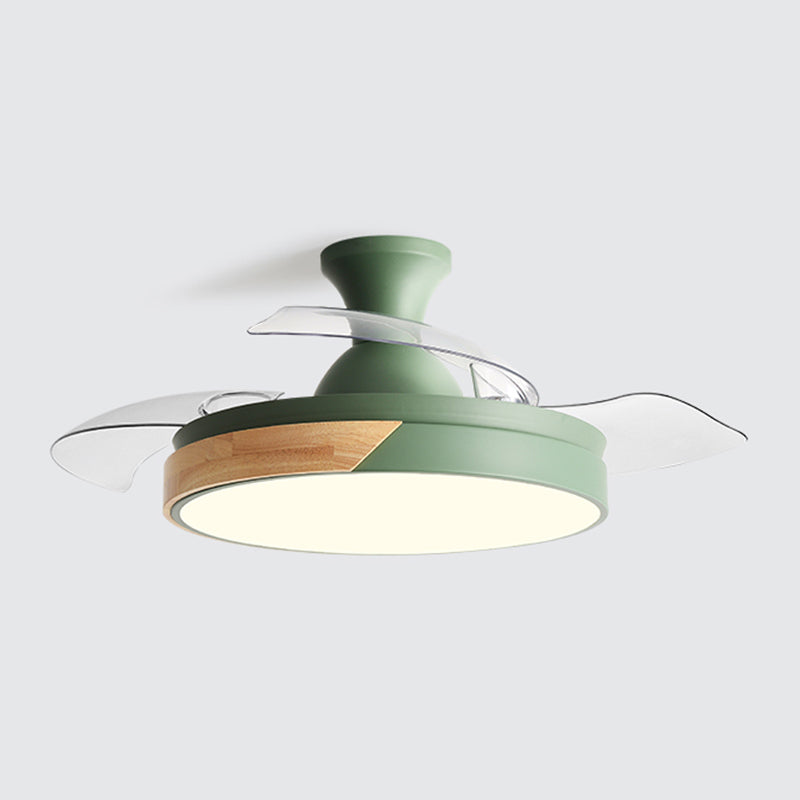 Minimalist Ceiling Fan Lamp Metal Living Room LED Ceiling Flush Mount