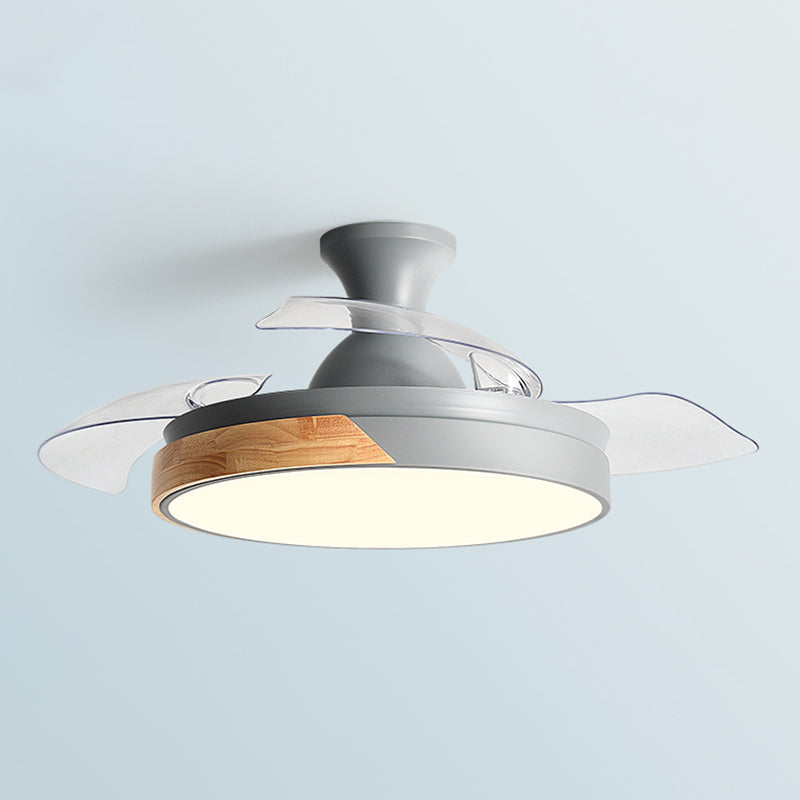Minimalist Ceiling Fan Lamp Metal Living Room LED Ceiling Flush Mount