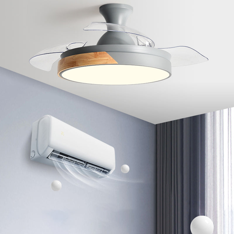 Minimalist Ceiling Fan Lamp Metal Living Room LED Ceiling Flush Mount
