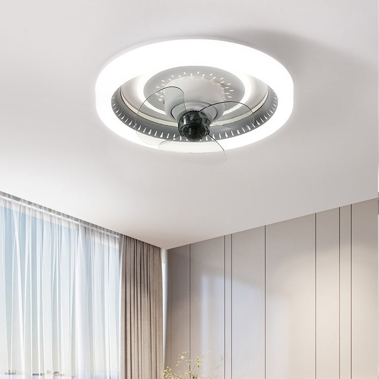 Minimalist Ceiling Fan Light Metal LED Ceiling Flush Mount for Bedroom