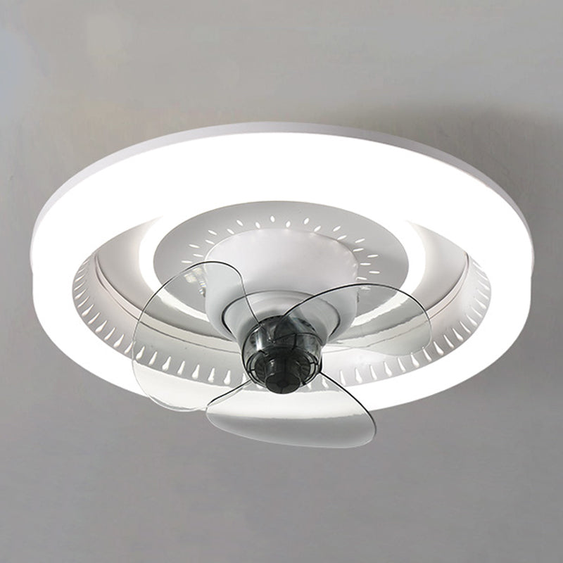 Minimalist Ceiling Fan Light Metal LED Ceiling Flush Mount for Bedroom